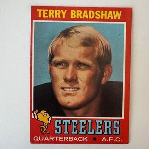 1971 topps terry bradshaw #156 rookie in good condition